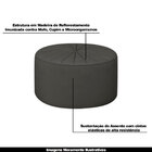 Kit 2 Puffs Decorativos Sala De Estar Round Veludo Cinza G45