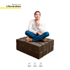 Kit 2 Puffs Decorativos Sala De Estar Status Deluxe Grande 90