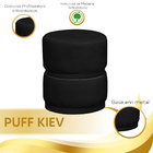 Kit 2 Puffs Decorativos Sala Quarto Kiev Suede Telha Com Cint