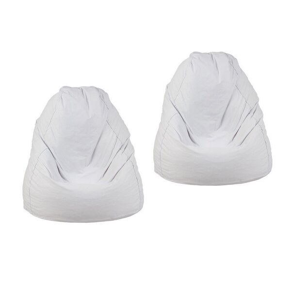 Kit 2 Puffs Fofão Pop Branco L31 - Stay Puff