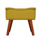 Kit 2 Puffs Opala Decorativo Suede Amarelo D'rost