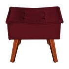 Kit 2 Puffs Opala Decorativo Suede Bordo Kasa Sofá