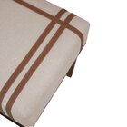 Kit 2 Puffs Quadrados Para Sala De Detalhes Courino Bege