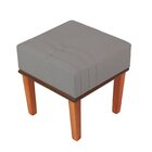 Kit 2 Puffs Quadrados Para Sala De Linho Decorativo Modelo Hi