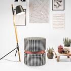 Kit 2 Puffs Redondo Decorativo Com Cinta Oshawa Cardan