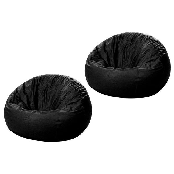 Kit 2 Puffs Redondo Pop Preto L31 - Stay Puff