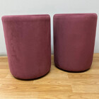 Kit 2 Puffs Tubinho Veludo Vinho 35 Diametro