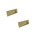 Kit 2 Puxador Concha Dourado Il155 Metal 96mm C/ Parafusos