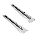 Kit 2 Puxador Concha Embutir Porta Inox 304 Polido Cromado 45