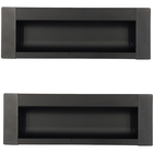 Kit 2 Puxador Concha Preto Fosco Italy Line Il155 Metal 96mm