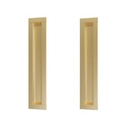 Kit 2 Puxador Porta Concha Celleno Dourado Matte Fosco 50 Cm