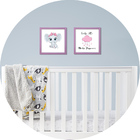 Kit 2 Quadro Decorativo Infantil Quarto Bebê Menina E Menino