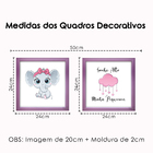 Kit 2 Quadro Decorativo Infantil Quarto Bebê Menina E Menino