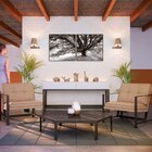 Kit 2 Quadro Tela Decorativa Com Moldura Arvore - 70x70cm Pre