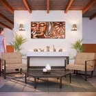 Kit 2 Quadro Tela Decorativa Com Moldura Buda - 70x70cm Preta