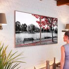 Kit 2 Quadro Tela Decorativa Com Moldura Lago - 70x70cm Carva