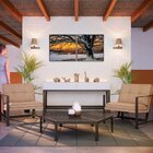 Kit 2 Quadro Tela Decorativa Com Moldura Neve Por Do Sol - 70