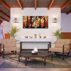 Kit 2 Quadro Tela Decorativa Com Moldura Tronco E Folhas - 70