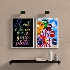 Kit 2 Quadros A Vida É Da Cor Que A Gente Pinta- Roda Gigante