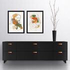 Kit 2 Quadros Abstratos Boho - Jesus 45x34cm - Com Vidro Mold