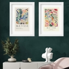 Kit 2 Quadros Abstratos Matisse - 60x48cm Moldura:madeira Pre