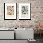 Kit 2 Quadros Abstratos Matisse - 60x48cm Moldura:madeira Pre