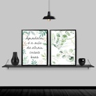 Kit 2 Quadros Aquarela Agradecer 33x24cm Moldura:madeira Bran