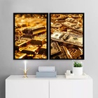 Kit 2 Quadros Arquétipo Dinheiro Fortuna 45x34cm Moldura Bran