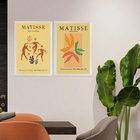 Kit 2 Quadros Arte Matisse Kraft 33x24cm Moldura Branca