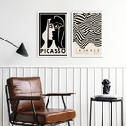 Kit 2 Quadros Artes Picasso Bauhaus 24x18cm - Com Vidro Moldu