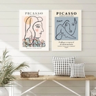 Kit 2 Quadros Artes Picasso - Mulheres 24x18cm Moldura:madeir