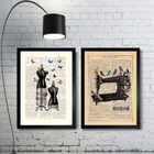 Kit 2 Quadros Atelier De Costura - Pássaros E Borboletas 24x1