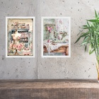 Kit 2 Quadros Atelier - Sala De Costura 45x34cm Moldura Branca