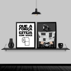 Kit 2 Quadros Banheiro Darth 24x18cm - Com Vidro Moldura:made
