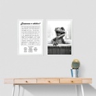 Kit 2 Quadros Banheiro Infantil - Dinossauro 24x18cm Moldura: