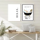 Kit 2 Quadros Banheiro - Relax 33x24cm - Com Vidro Moldura Br