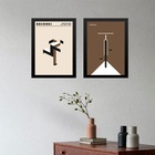 Kit 2 Quadros Bauhaus Esportes - Corrida E Bicicleta 33x24cm