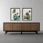 Kit 2 Quadros Beija-flor E Borboleta Vintage 24x18cm Moldura: