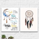 Kit 2 Quadros Benção Apache 24x18cm - Com Vidro Moldura:madei