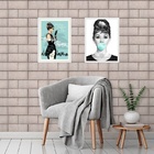 Kit 2 Quadros Breakfast At Tiffany’s- Audrey 24x18cm Moldura: