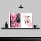 Kit 2 Quadros Buda Rosa Dias Que Orei 33x24cm - Com Vidro Mol