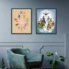 Kit 2 Quadros Candomblé - Os Orixás 24x18cm - Com Vidro Moldu