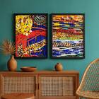 Kit 2 Quadros Candomble Umbanda - Guias E Contas 33x24cm Mold