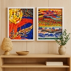 Kit 2 Quadros Candomble Umbanda - Guias E Contas 33x24cm Mold