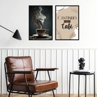 Kit 2 Quadros Cantinho Do Café Feminino 24x18cm - Com Vidro M