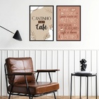 Kit 2 Quadros Cantinho Do Café Quentinho 24x18cm Moldura Bran