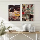 Kit 2 Quadros Cartas De Tarot 24x18cm - Com Vidro Moldura:mad