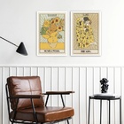 Kit 2 Quadros Cartas Tarot Klimt E Van Gogh 45x34cm - Com Vid