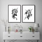 Kit 2 Quadros Casal De Anjos Vitorianos 45x34cm Moldura:madei