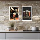 Kit 2 Quadros Cerveja Vintage - Pub 45x34cm - Com Vidro Moldu